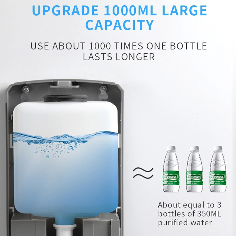 Longhe OEM Custom Automatic Liquid Soap Dispenser Alcohol Gel Shampoo 1000 ML Hand Sanitizer Refill For Touchless Soap Dispenser 