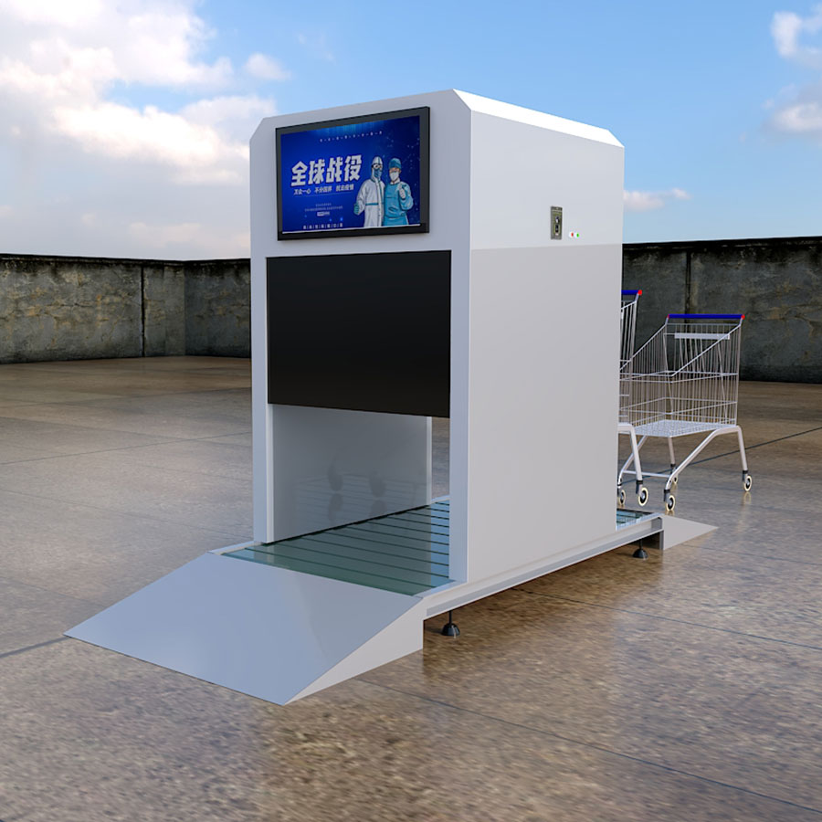 2021 Intelligent Thermometry Automatic Disinfection Chambers Booth Trolley Cargo Disinfection Channel Machine For Logistics/Mall